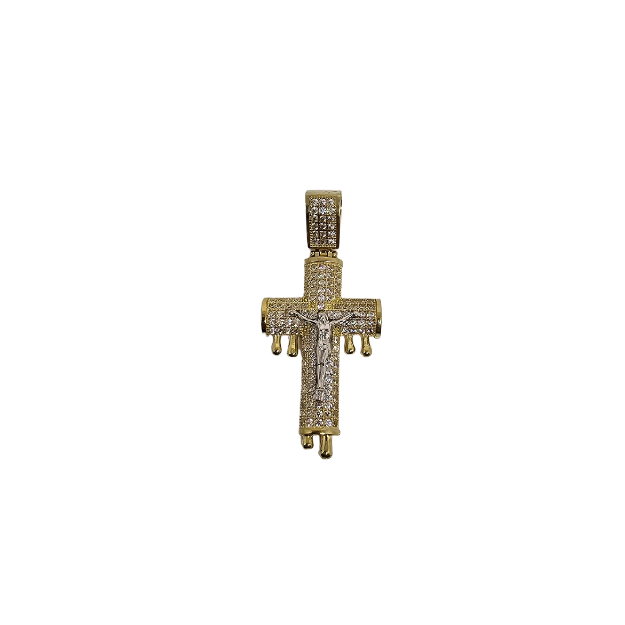 10K Pendentif Homme en or jaune Croix ASK-1087