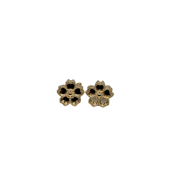 Fleur  en or 10K Boucle d'oreille MBS-1018