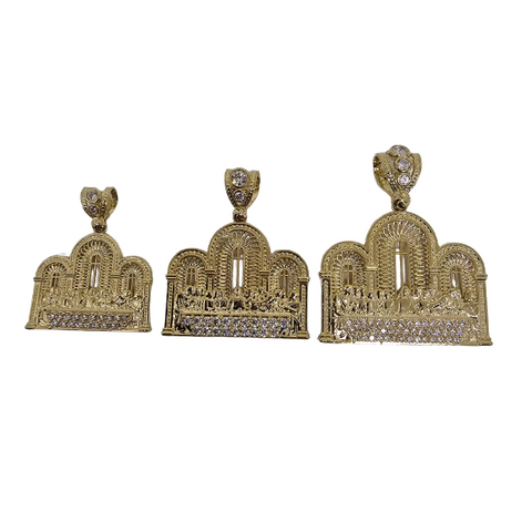 10K Pendentif Homme en or jaune dernier souper  CAL-20