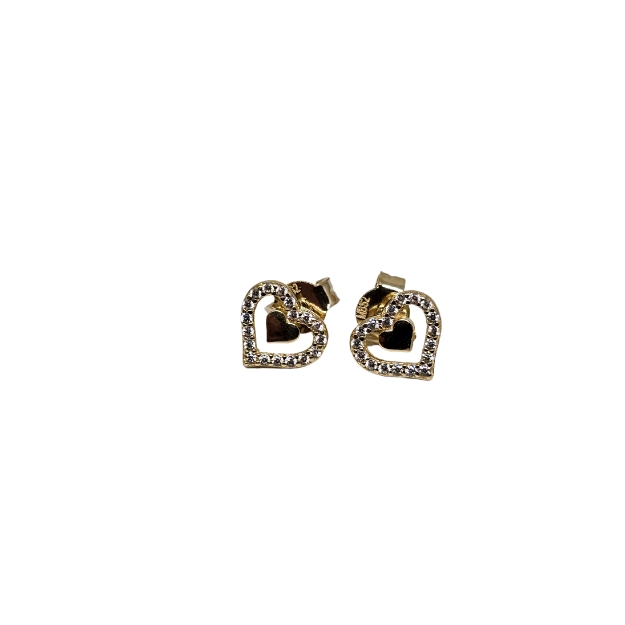 Coeur  en or 10K Boucle d'oreille MBS-1017