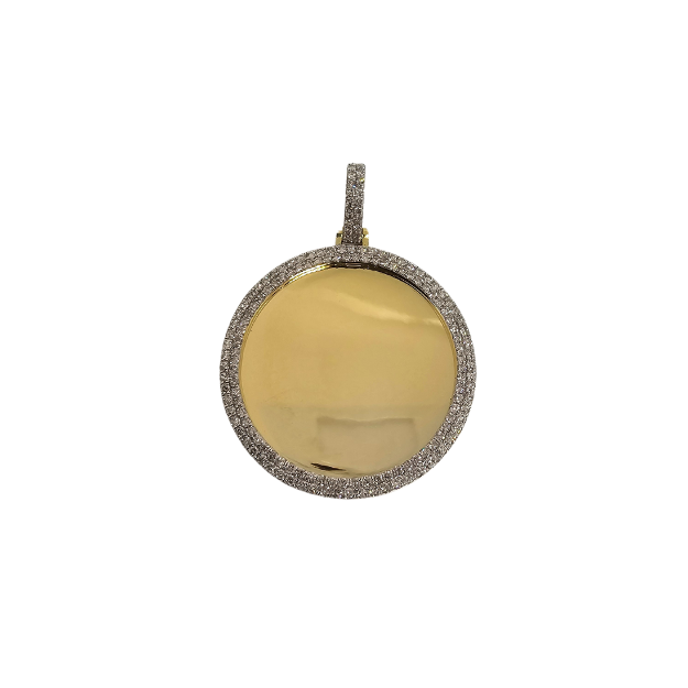 Pendentif en or 10K Medaillon en diamant 1.88 Karat Csp29117