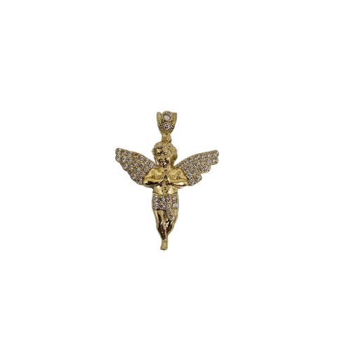 10K Pendentif Homme en or jaune Ange ALM_4