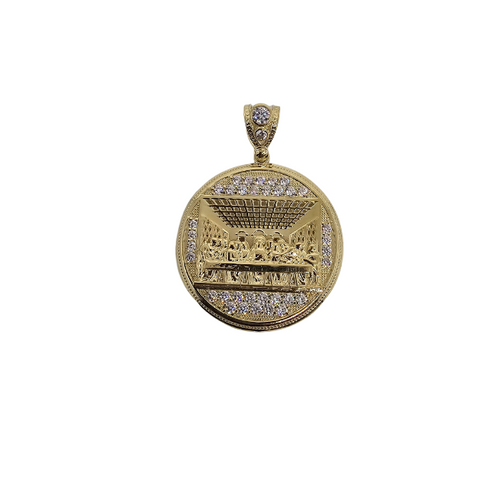 10K Pendentif Homme en or jaune dernier souper CAL-15
