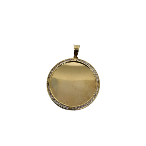 10K Pendentif Homme en or jaune Medaillon ASK-1097