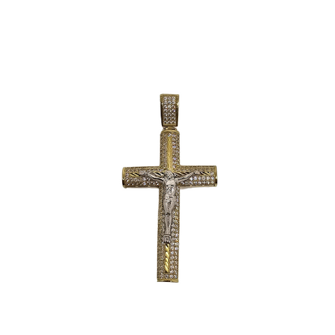 10K Or Jaune Croix Pendentif ASK-1070
