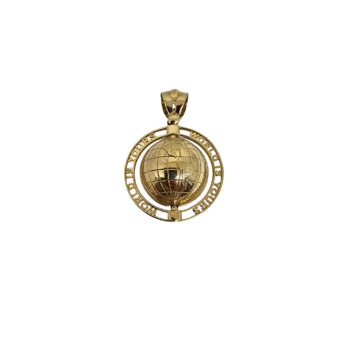 10K Pendentif Homme en or jaune Planete ALM_6