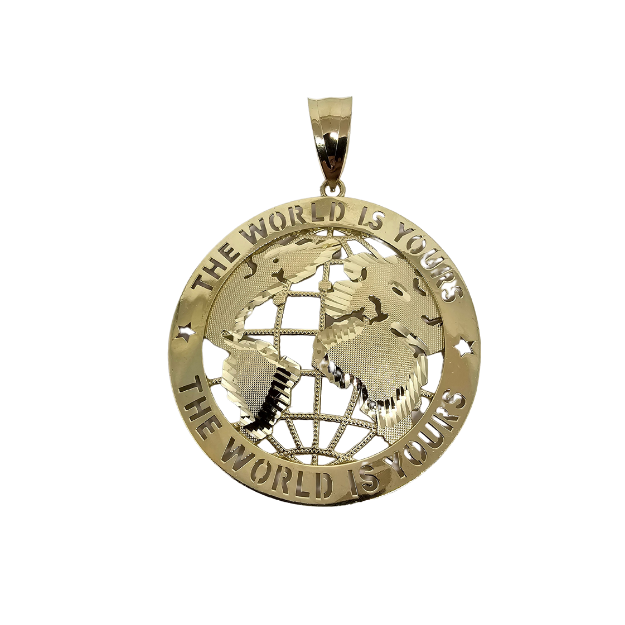 10K Pendentif Homme en or jaune Planete ASK-1117