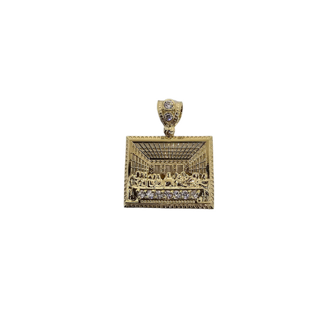 10K Pendentif Homme en or jaune dernier souper CAL-19