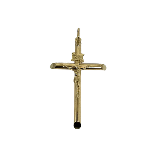 10K Or Jaune Croix Pendentif ASK-1072