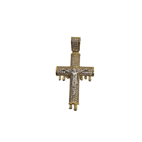 10K Pendentif Homme en or jaune Croix ASK-1079