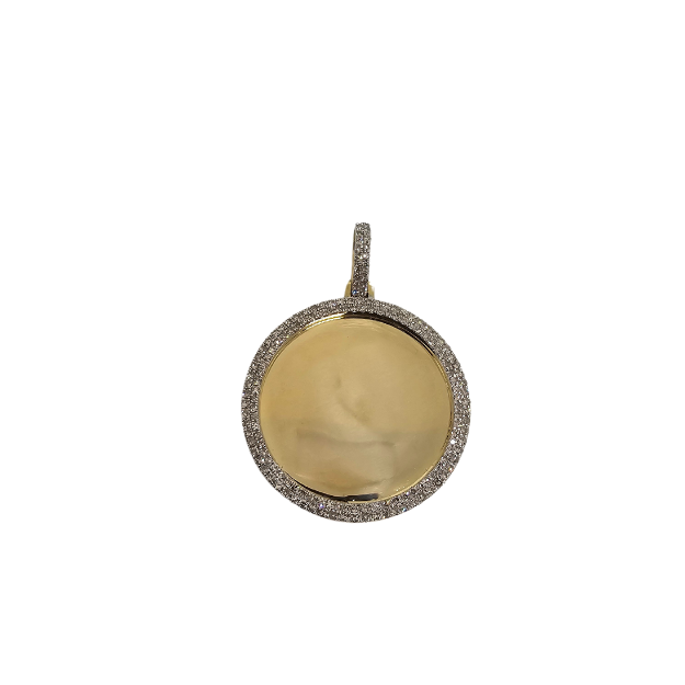 Pendentif en or 10K Medaillon en diamant 1.06 Karat Csp29117