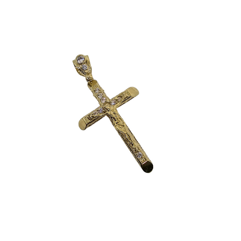 10K Pendentif Homme en or jaune Croix ASK-1080