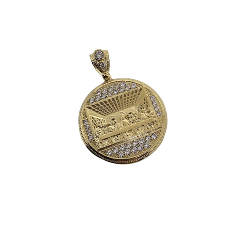 10K Pendentif Homme en or jaune dernier souper CAL-15