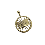 10K Pendentif Homme en or jaune Medaillon dernier souper ASK-1104