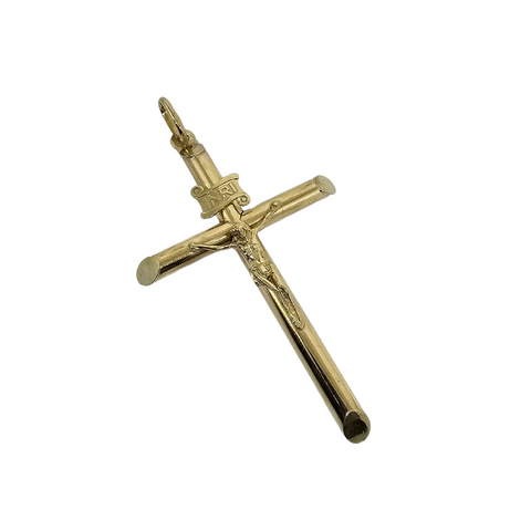 10K Or Jaune Croix Pendentif ASK-1072