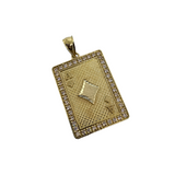 10K Pendentif Homme en or jaune AS de carreau  ASK-1090