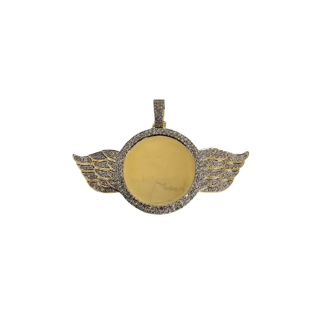 Pendentif avec des ailes 1.83ct Diamants SI en or 10K