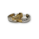boucle d'oreille 2 couleur huggy en or 10K GE-325 - OR QUEBEC