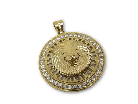 Médaillon Lion style Versace Solid  en or 10k GVP-640 - OR QUEBEC