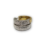 boucle d'oreille 2 couleur huggy en or 10K GE-325 - OR QUEBEC