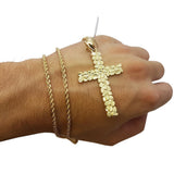 Torsade 2.5MM 10K Avec Croix en OR 10K MNG-130 - OR QUEBEC