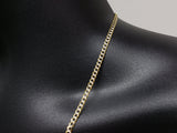 Chaine Courber 3mm Coupe Diamond cut 10K Italien Solid MGC-081