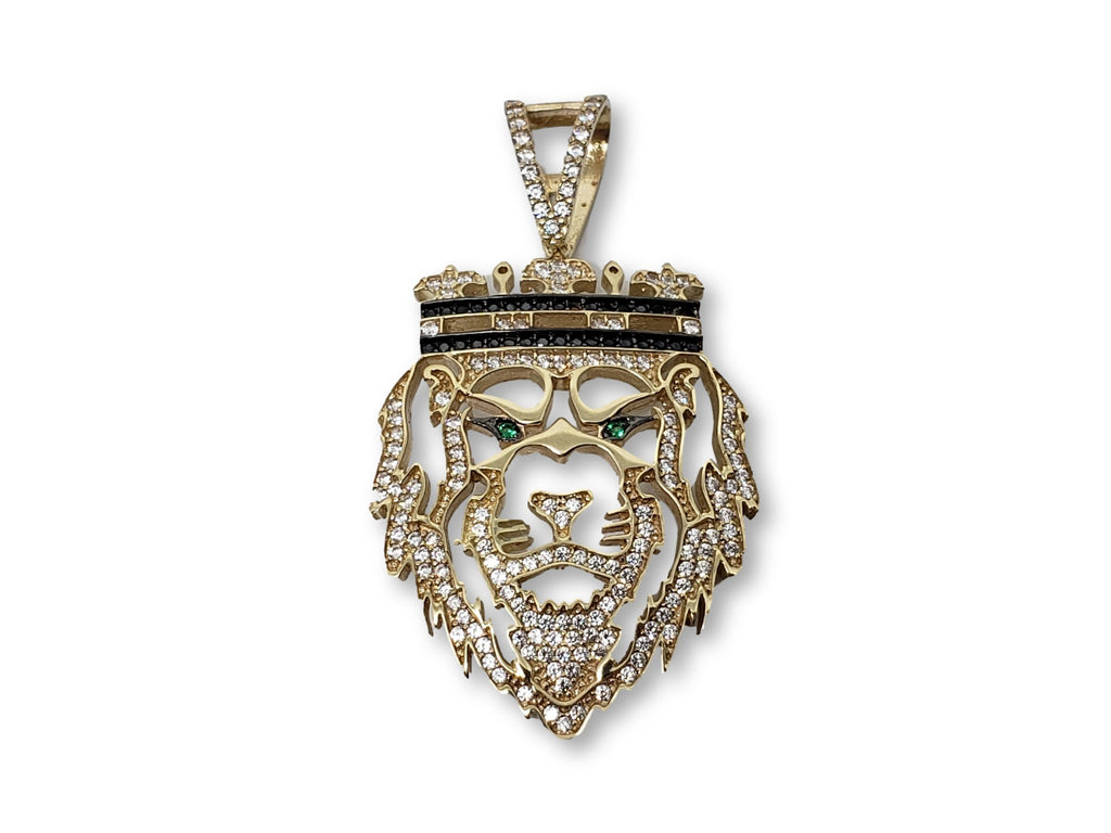 Lion king au yeux Vert en or 10K model Prestige Cristalliser