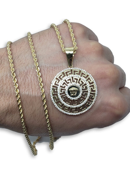 Chaîne Torsadée En Plaqué Or Avec Pendentif Panier En Cristal - Occasion Très Bon état
