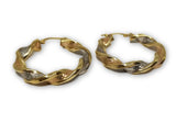 b'oucle d'oreille 3 tons twisted en or 10k Special GE-335 - OR QUEBEC