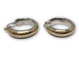 Boucle d'oreille Versace 2 tons en or 10K Special GE-326 - OR QUEBEC