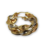 b'oucle d'oreille 3 tons twisted en or 10k Special GE-335 - OR QUEBEC