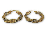 b'oucle d'oreille 3 tons twisted en or 10k Special GE-335 - OR QUEBEC