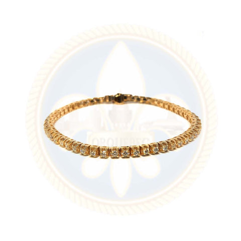 14K Or Jaune 2.60CT Diamant Bracelet Tennis DBG-001 - OR QUEBEC