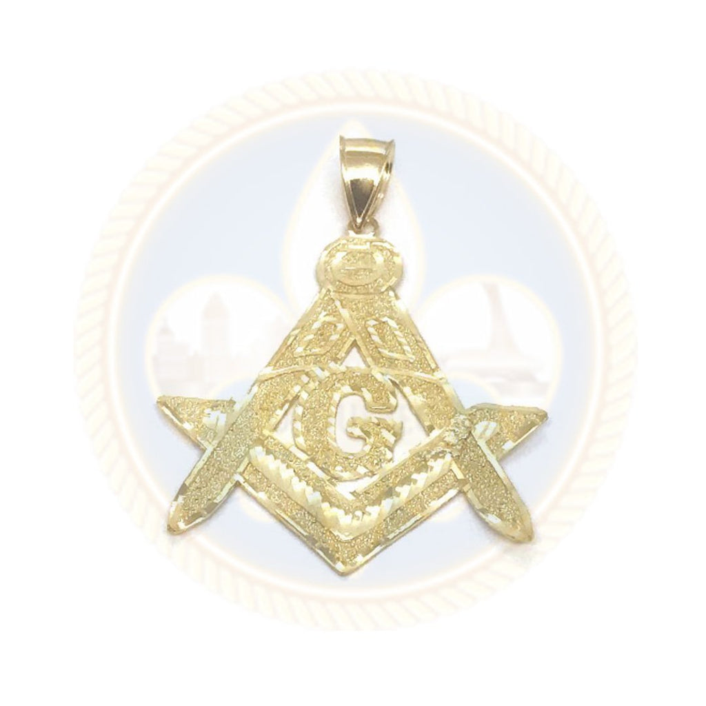 10K Or Jaune Franc Maçon Pendentif FMP_004 - OR QUEBEC