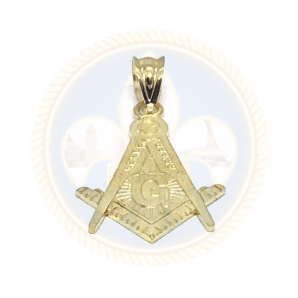 10K Or Jaune Franc Maçon Pendentif FMP_005 - OR QUEBEC