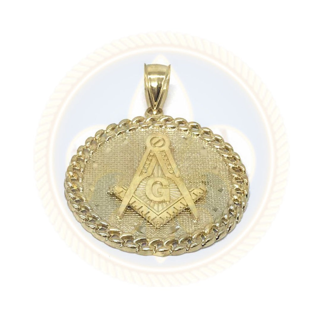 10K Or Jaune Franc Maçon Pendentif FMP_017 - OR QUEBEC