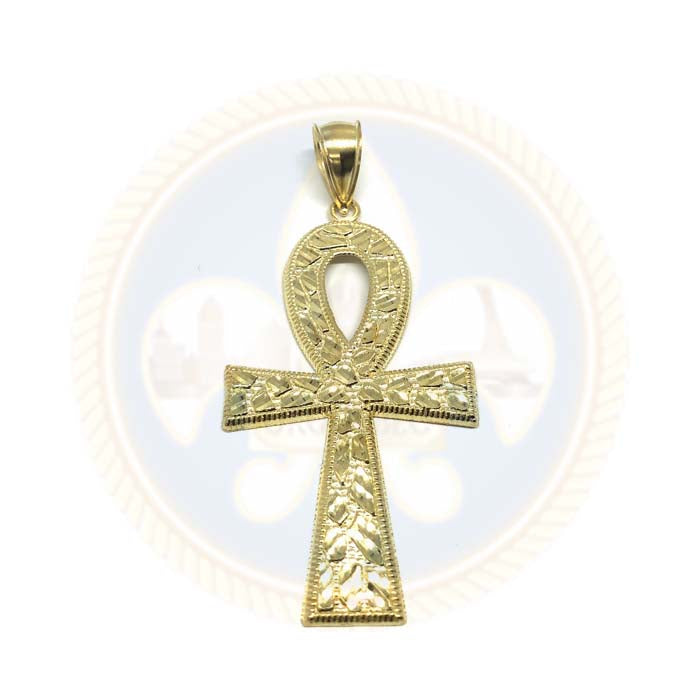 10K Pendentif Homme Croix Ankh or jaune L GAP-019 - OR QUEBEC