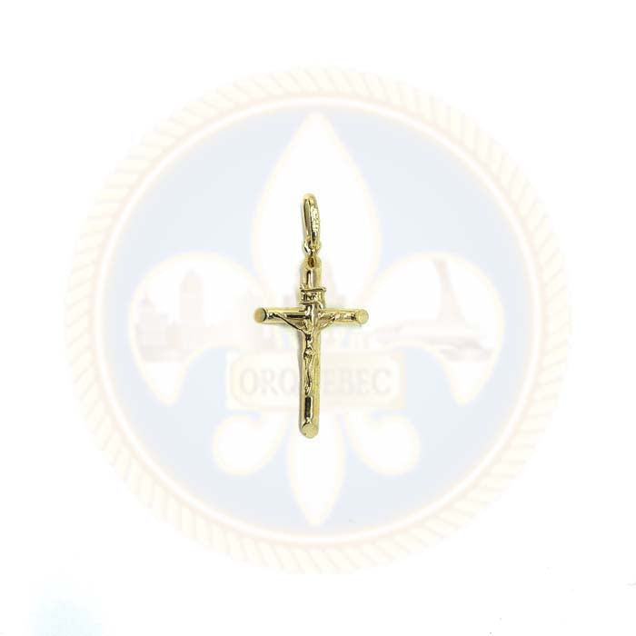 10K Pendentif Homme en or jaune Croix XS GCP-049 - OR QUEBEC