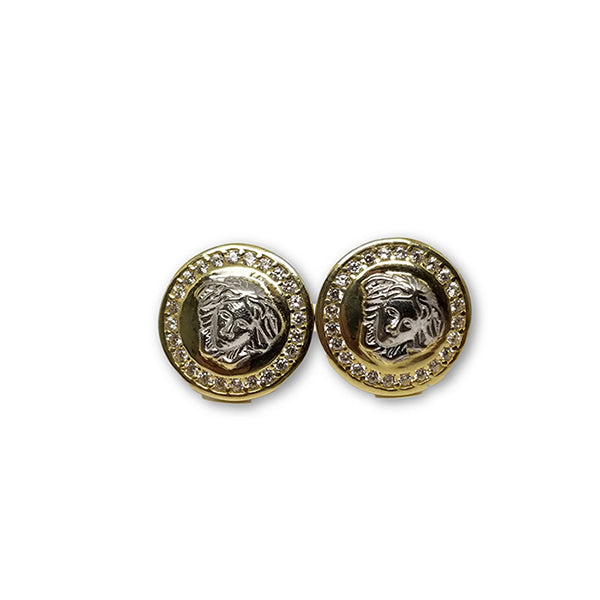 10K Or Jaune Boucle d'oreille Medusa Aphaea GE-096 - OR QUEBEC