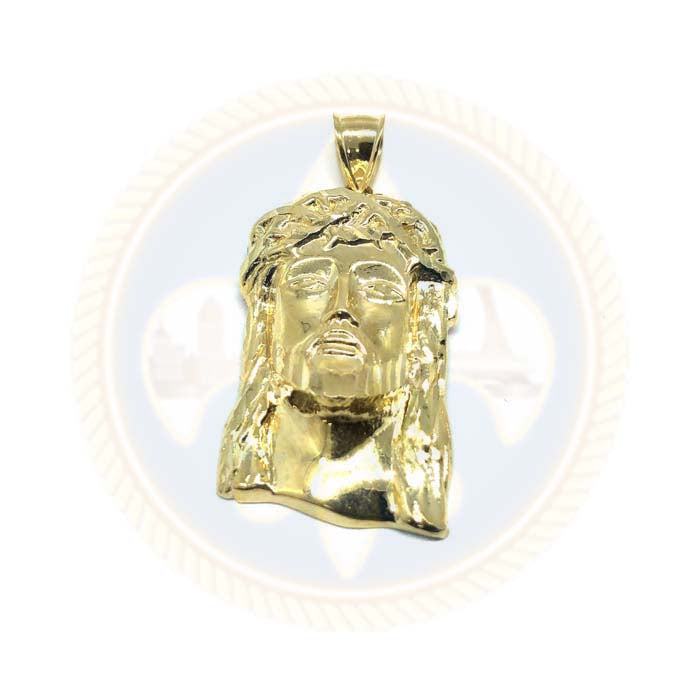 Pendentif en or 10K Jésus tête ronde M GJP-020 - OR QUEBEC
