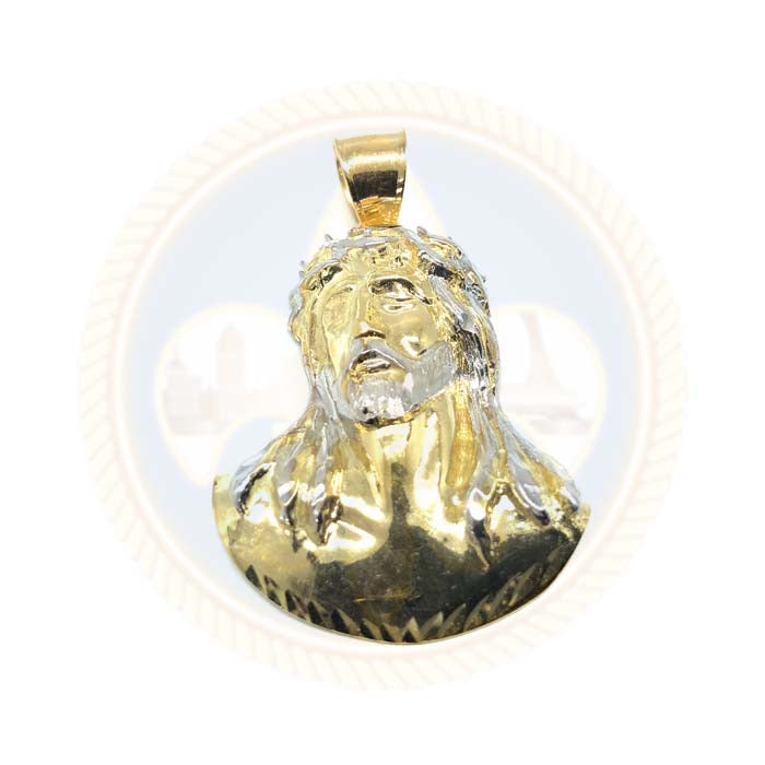 Face de Jésus Pendentif Homme Or Jaune10K GJP-027 - OR QUEBEC
