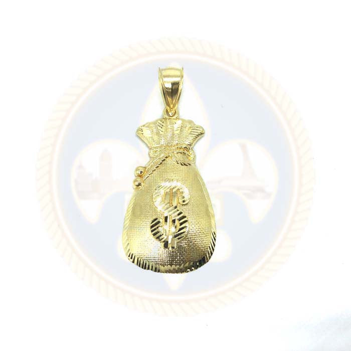 Pendentif Homme Money Bag 10K or jaune GMP-002 - OR QUEBEC