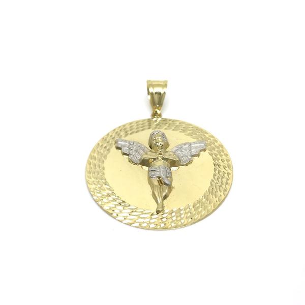 Ange bébé en or jaune 10K avec pendentif or homme GPA-004 - OR QUEBEC