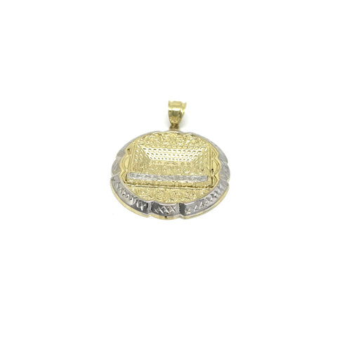 Pendentif Homme en Or Jaune 10K avec Diamant Coupé Dernier Repas de Jésus GPA-016 - OR QUEBEC