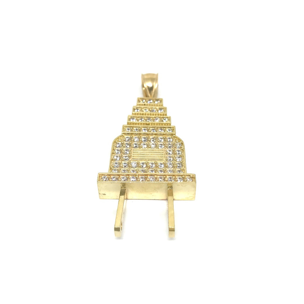 Plug Pendentif Homme 10K en Or Jaune GPA-026 - OR QUEBEC