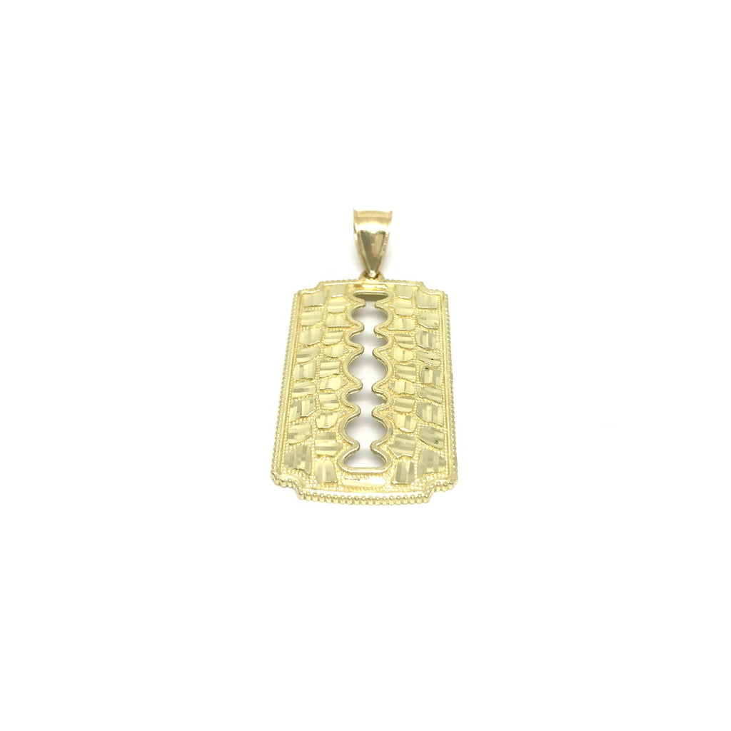 10K en or jaune Nuget Croix Pendentif Homme GPA-035 - OR QUEBEC