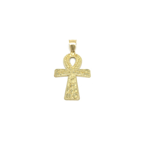 10K Égyptien en or jaune Croix Pendentif M GPA-039 - OR QUEBEC