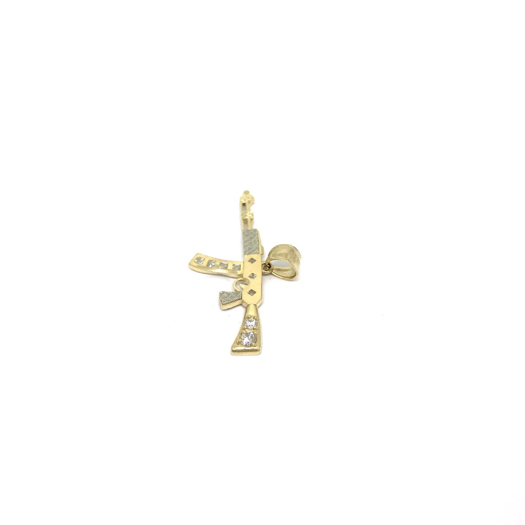 10K en or jaune Pistolet Pendentif homme GPA-040 - OR QUEBEC