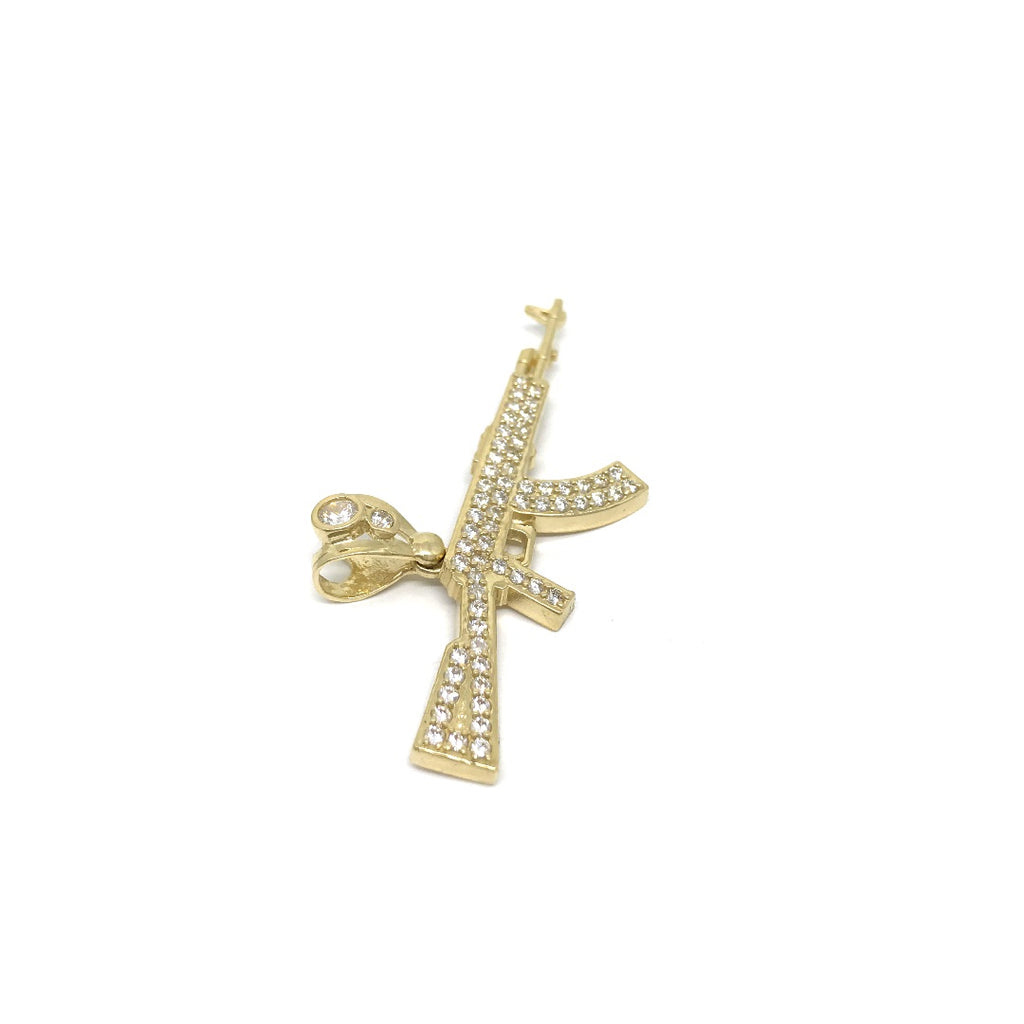 Pistolet de tir en or jaune 10K Pendentif homme GPA-041 - OR QUEBEC