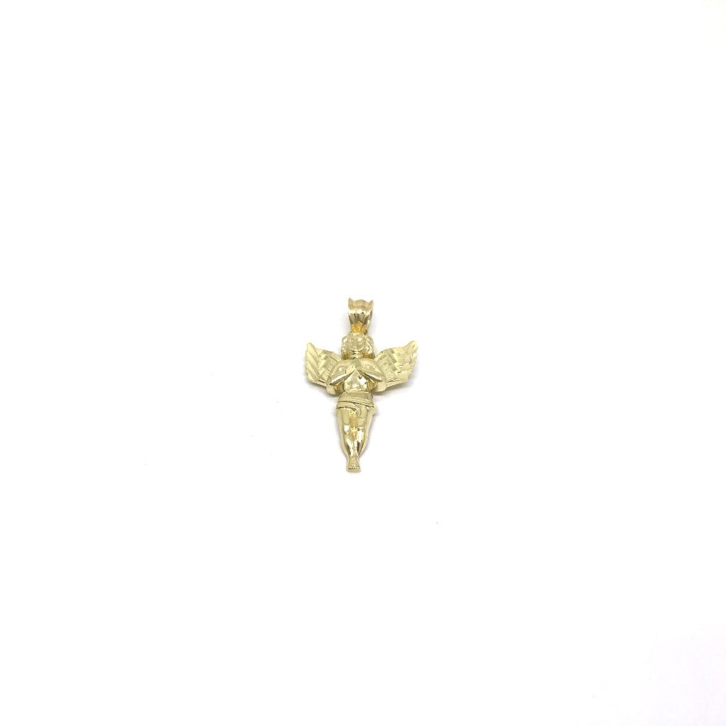 Pendentif Homme en or jaune 10K Ange GPA-042 - OR QUEBEC